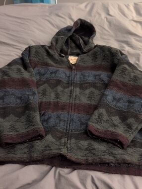 Woolrich Blue Red Green and Black AztecWomen's XL Jacket